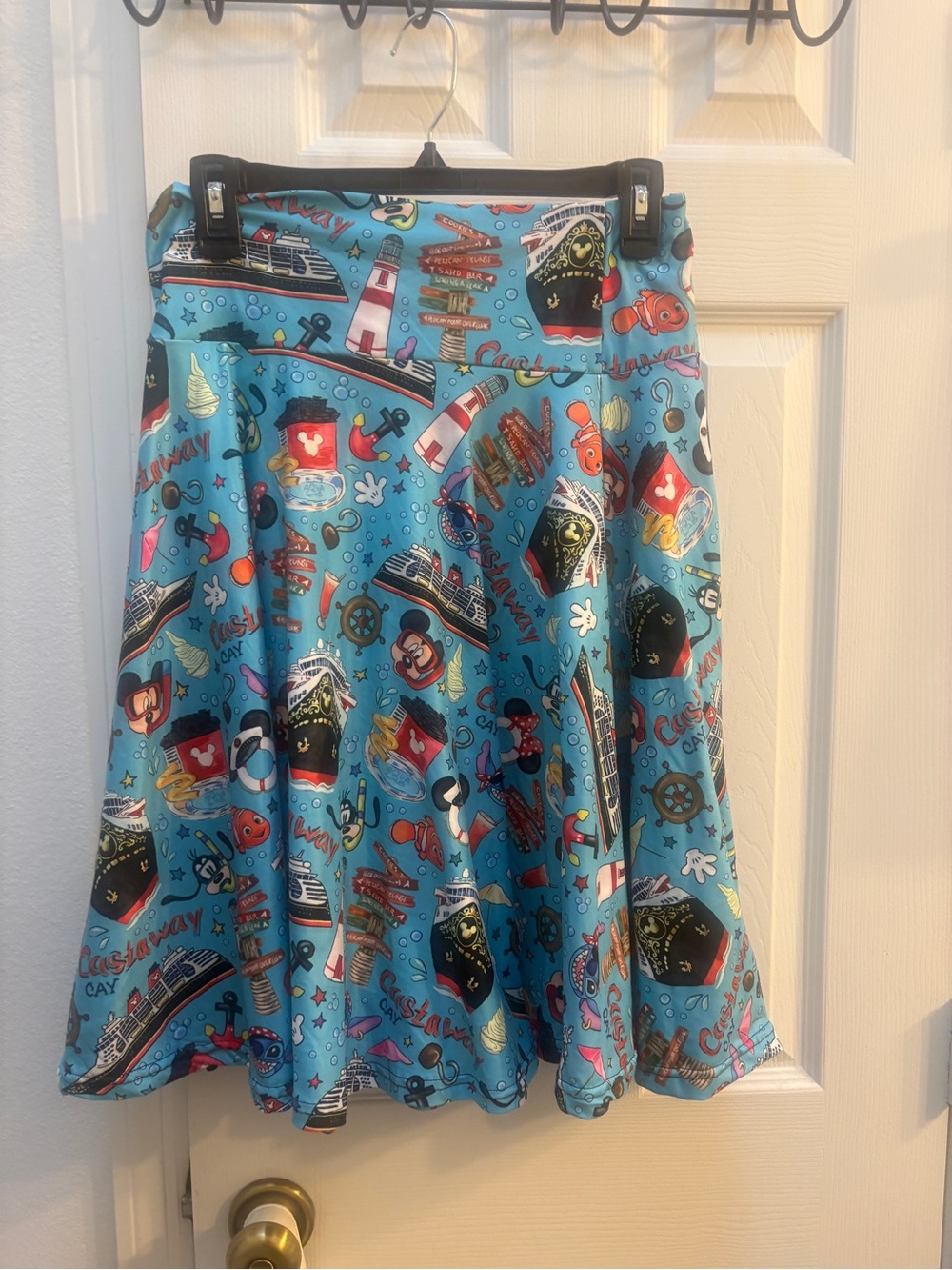 Disney Cruise Line Nautical Print A-Line Skirt